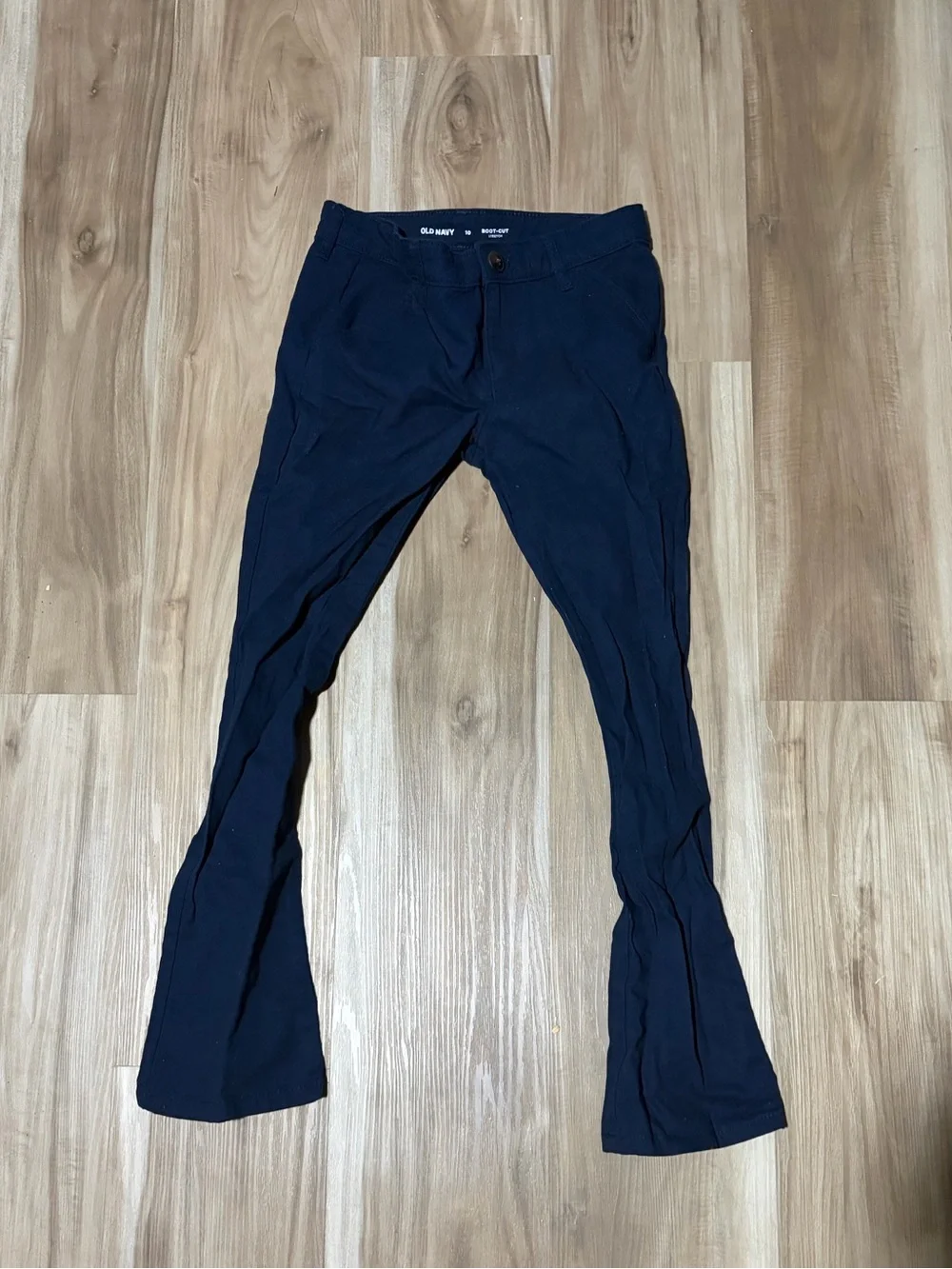 Old Navy Girls Navy Boot-Cut Uniform Pants